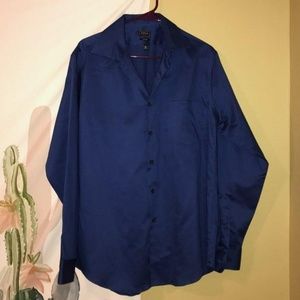 Arrow Button Up Dress Shirt - Blue